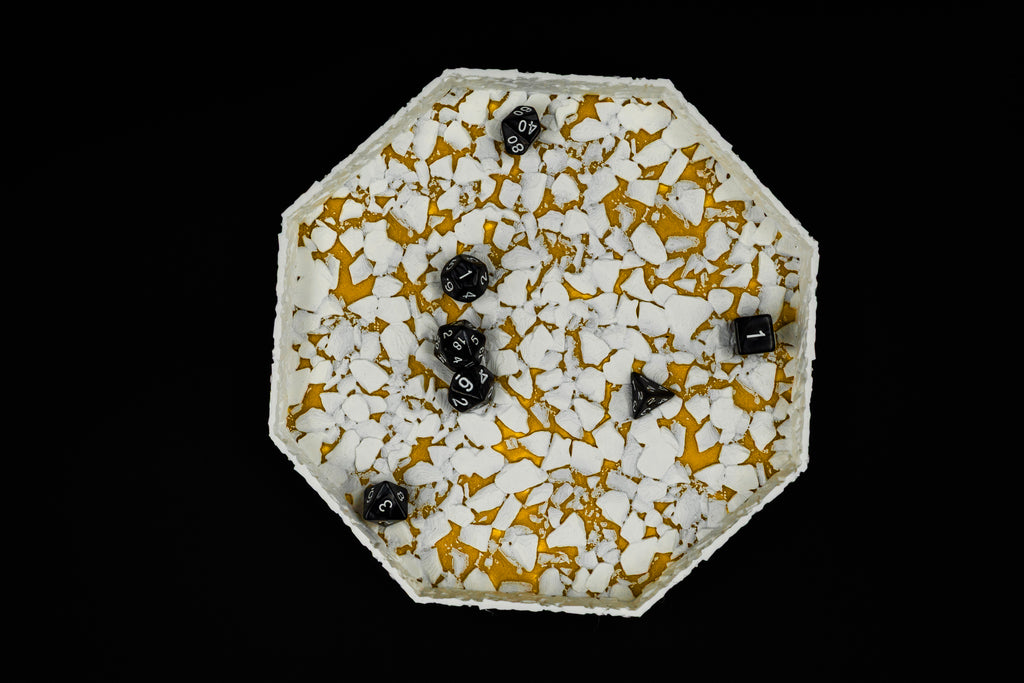 Aranybánya dobókocka tálca